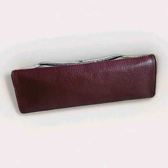 Burgundy BoeJack Design Crossbody Purse w Chain Strap & Pattern - Picture 4 of 10